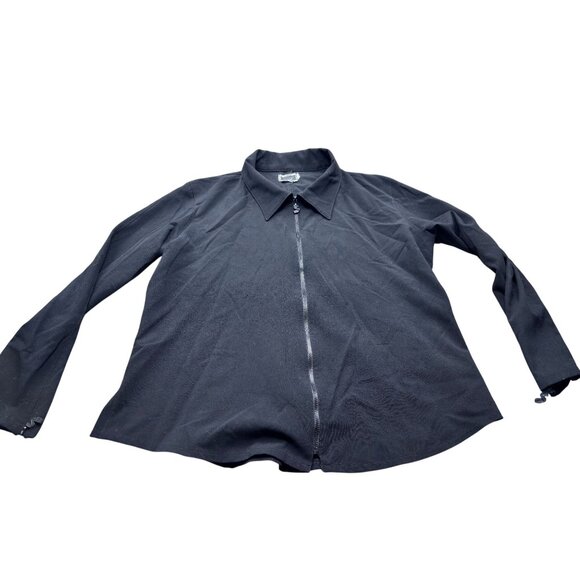 Sympli The Best Black Zip-Up Blouse Size 8 - Picture 10 of 10